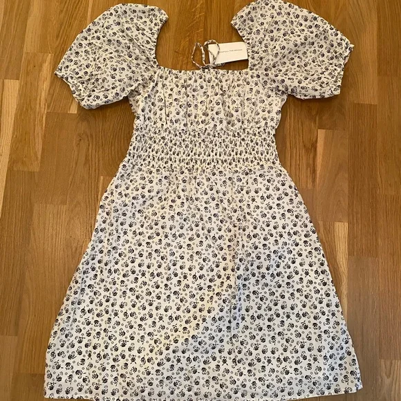 NWT Faithfull the Brand Mariette Mini Dress La Bleu Floral Print - Size Medium - Picture 10 of 12